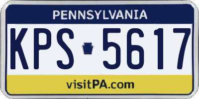 PA license plate KPS5617