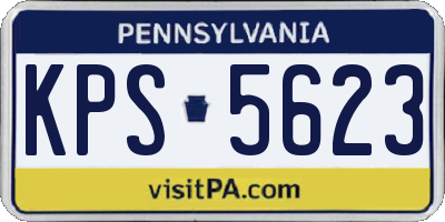 PA license plate KPS5623