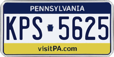 PA license plate KPS5625
