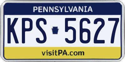 PA license plate KPS5627