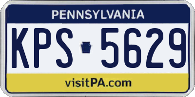 PA license plate KPS5629