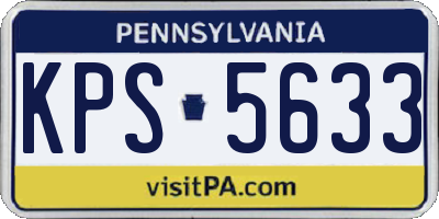 PA license plate KPS5633