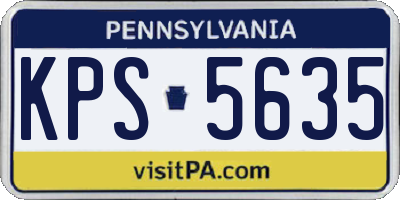 PA license plate KPS5635