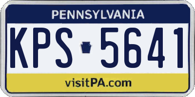PA license plate KPS5641