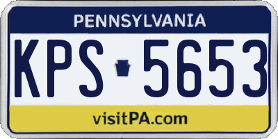 PA license plate KPS5653
