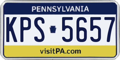 PA license plate KPS5657