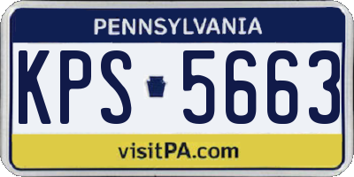 PA license plate KPS5663