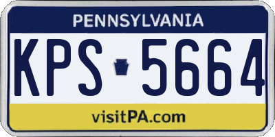 PA license plate KPS5664