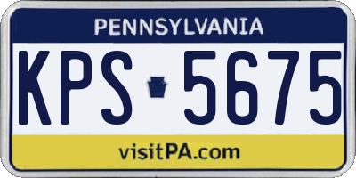 PA license plate KPS5675