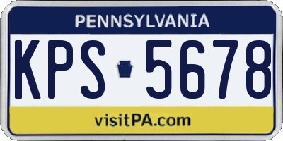 PA license plate KPS5678