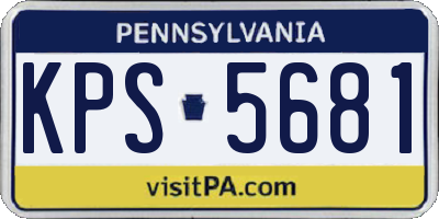 PA license plate KPS5681