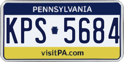 PA license plate KPS5684