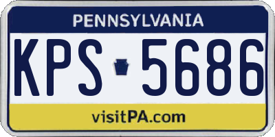 PA license plate KPS5686