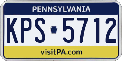PA license plate KPS5712