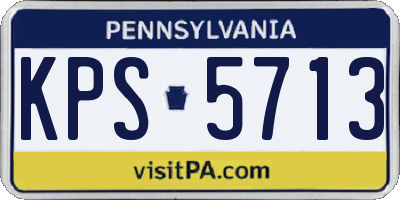 PA license plate KPS5713
