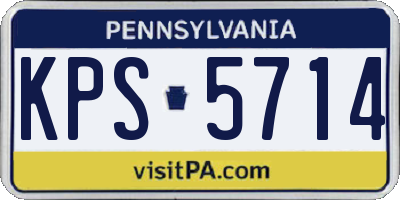 PA license plate KPS5714
