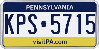 PA license plate KPS5715