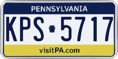 PA license plate KPS5717
