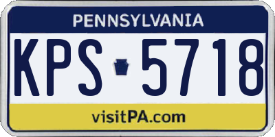 PA license plate KPS5718