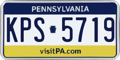 PA license plate KPS5719