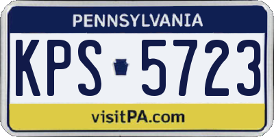 PA license plate KPS5723