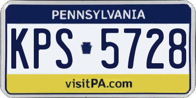 PA license plate KPS5728