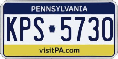 PA license plate KPS5730