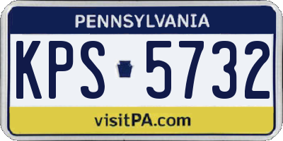 PA license plate KPS5732