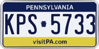 PA license plate KPS5733