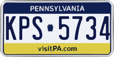 PA license plate KPS5734