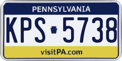 PA license plate KPS5738