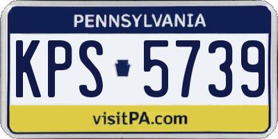 PA license plate KPS5739