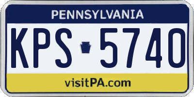 PA license plate KPS5740