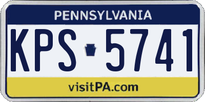 PA license plate KPS5741