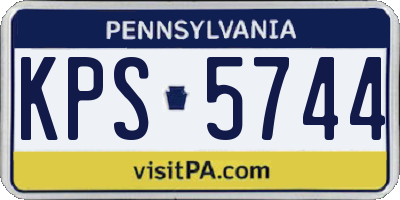 PA license plate KPS5744