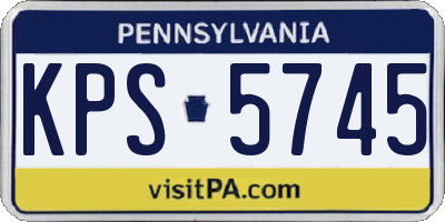PA license plate KPS5745