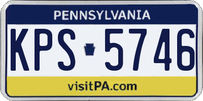 PA license plate KPS5746