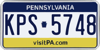 PA license plate KPS5748
