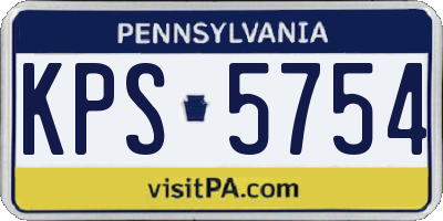 PA license plate KPS5754