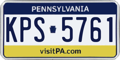 PA license plate KPS5761