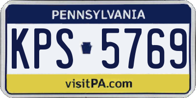 PA license plate KPS5769