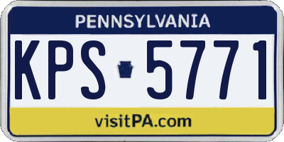 PA license plate KPS5771