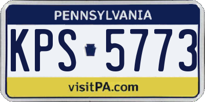 PA license plate KPS5773
