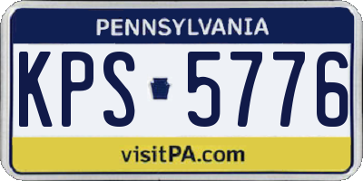 PA license plate KPS5776