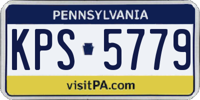 PA license plate KPS5779