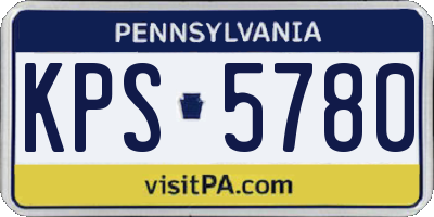 PA license plate KPS5780