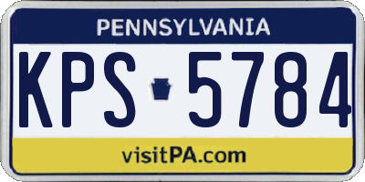 PA license plate KPS5784