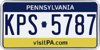 PA license plate KPS5787