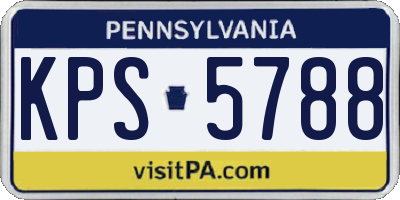 PA license plate KPS5788