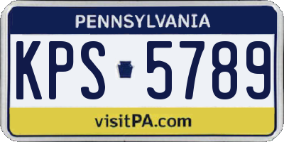 PA license plate KPS5789